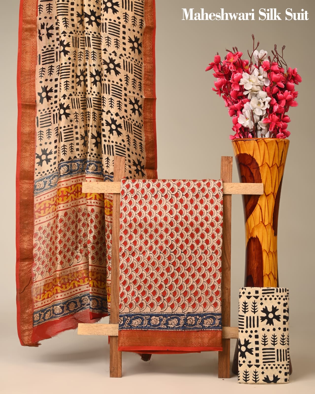 Authentic Maheshwari Silk Suit Collection
