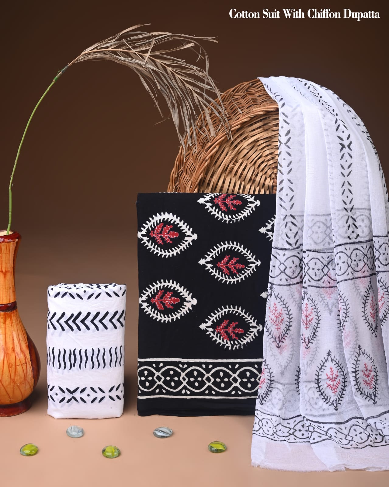 Hand Block Printed Pure Cotton Suit Material