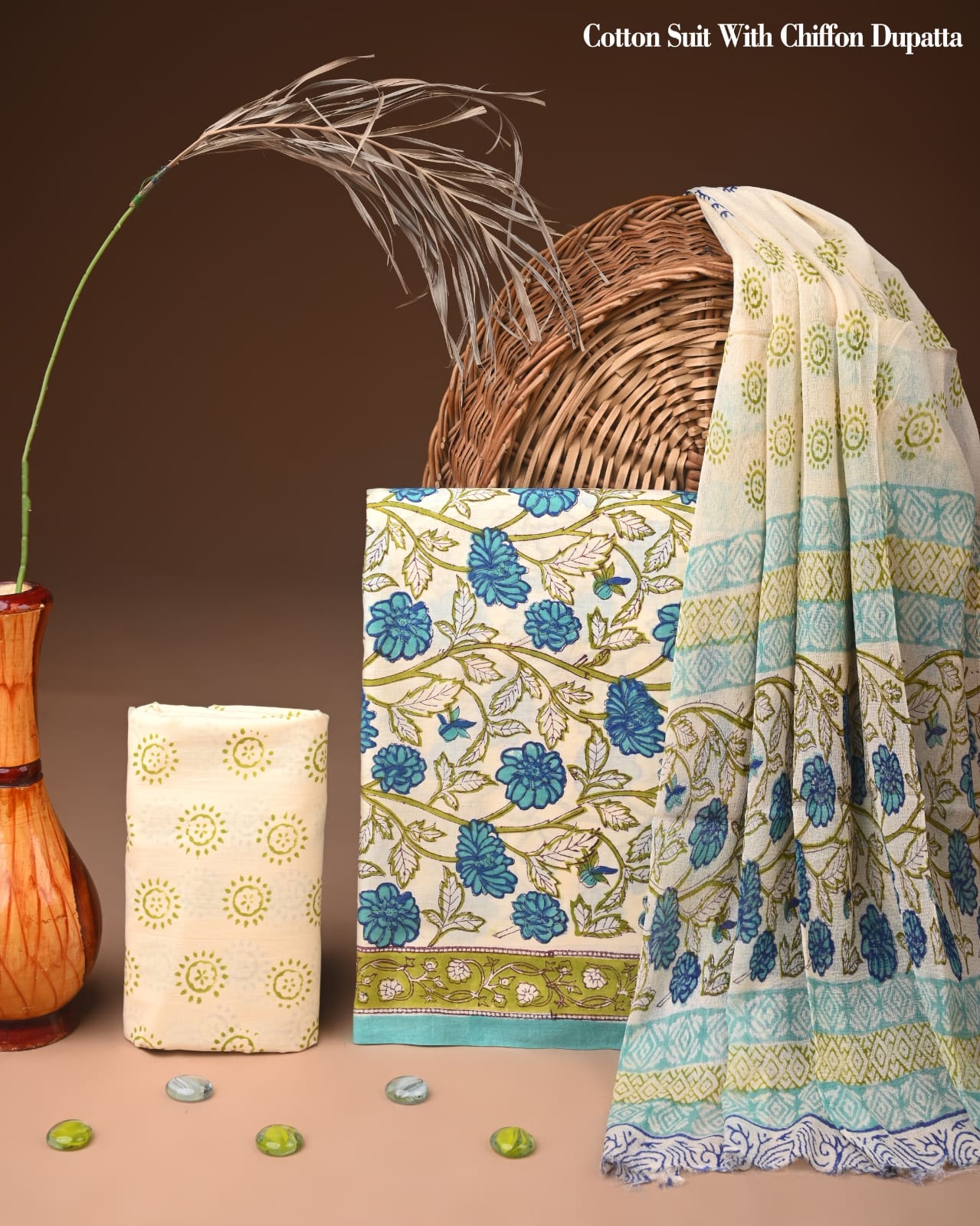 New Arrival Hand Block Printed Cotton Suit Set