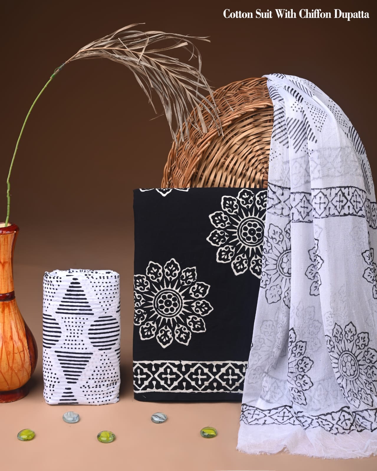 Soft Cotton Dress Material with Light Chiffon Dupatta