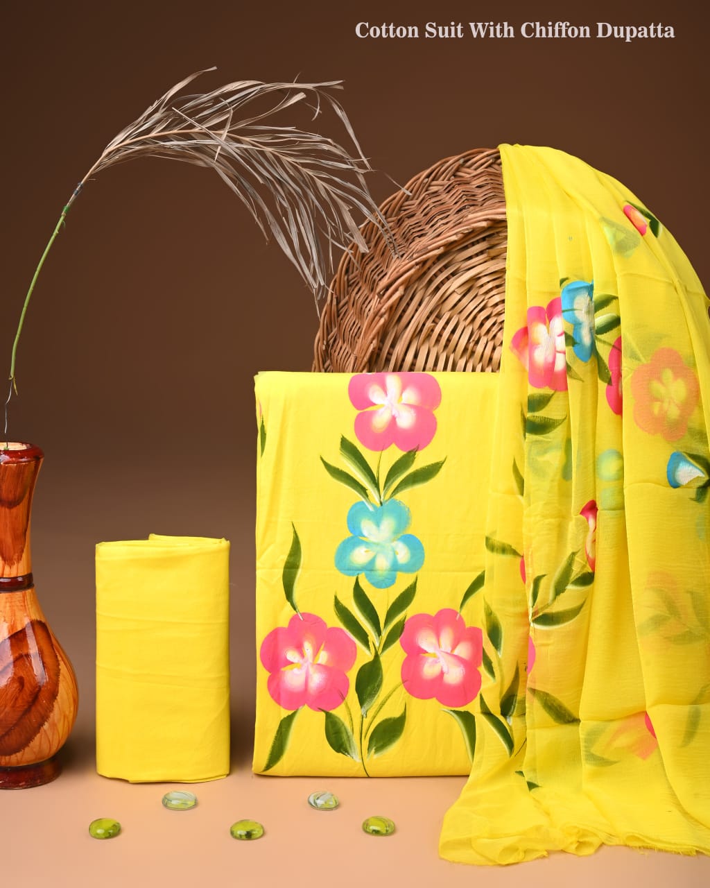 Handcrafted Hand Block Printed Cotton Suit Material