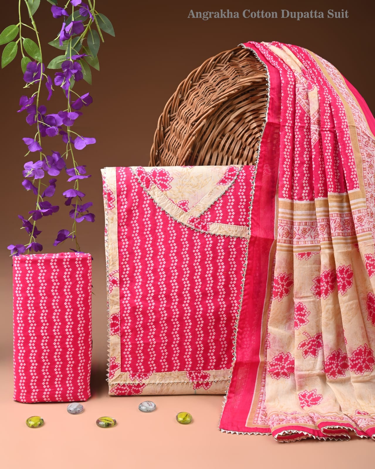Cotton Suit Set with Premium Gota Patti Work