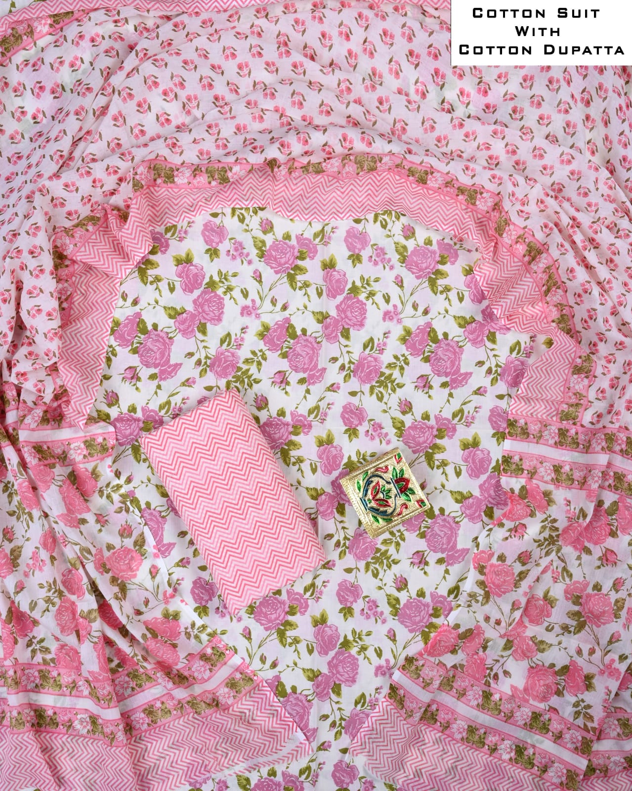 Premium Cotton Suit Set with Dupatta