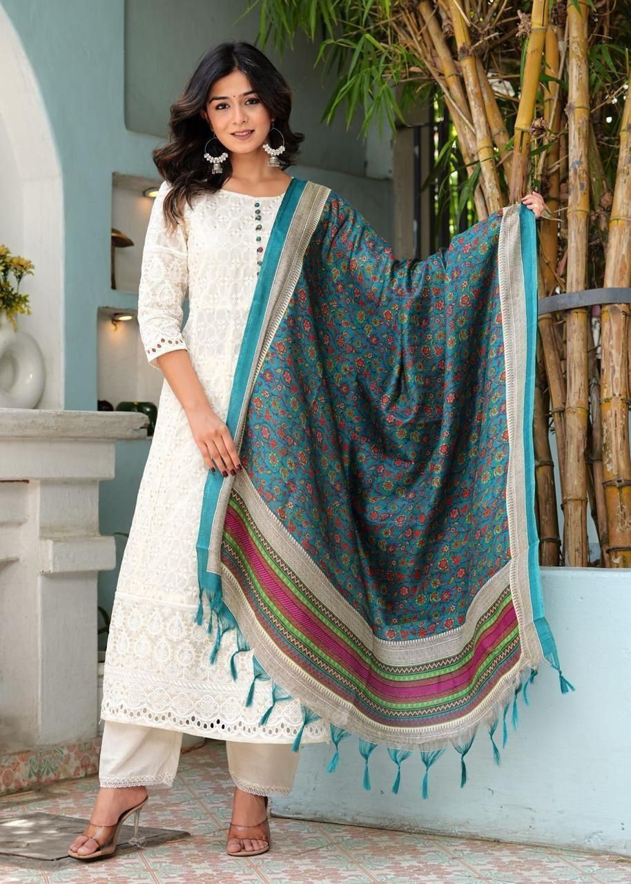 New Chikankari Design Set Kurt Pant