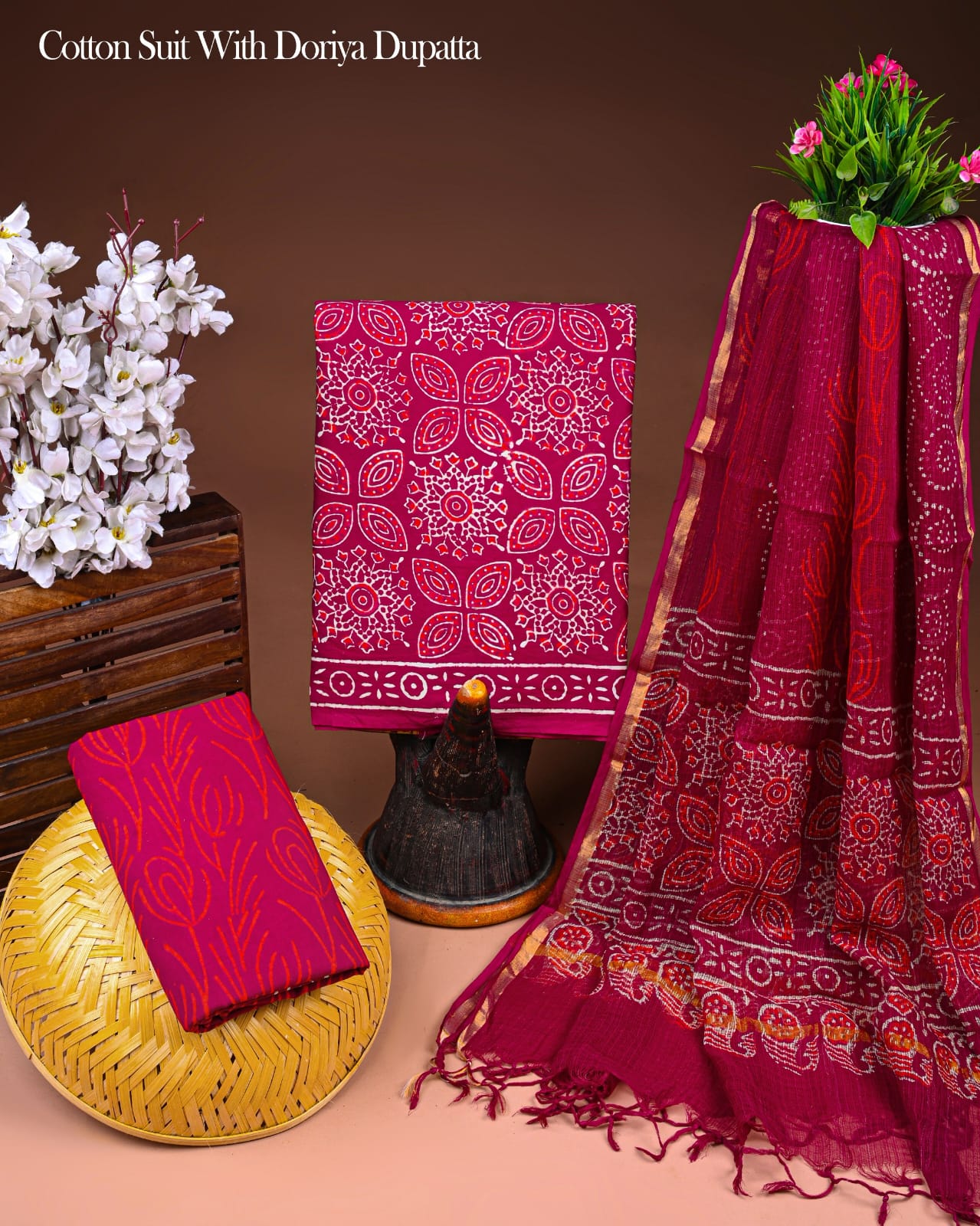 Cotton Unstitched Suit Material