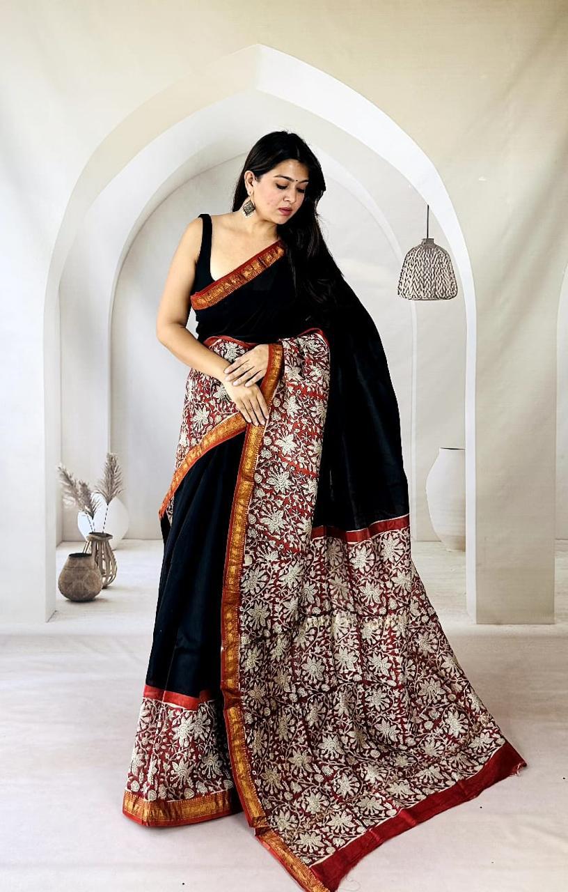 Maheshwari Saree with Traditional Border