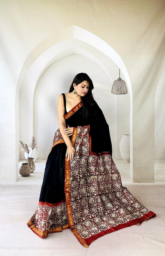 Maheshwari Saree with Traditional Border