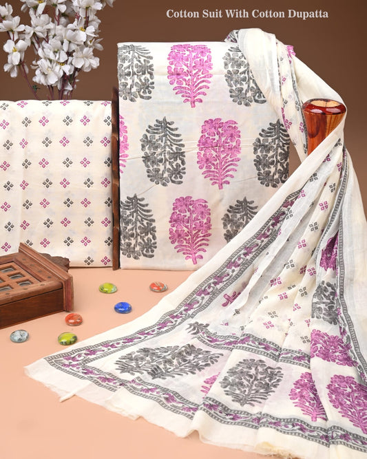 Elegant Cotton Suit Dress Material