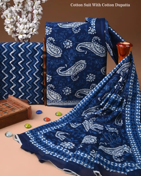Cotton Suit with Soft Cotton Dupatta