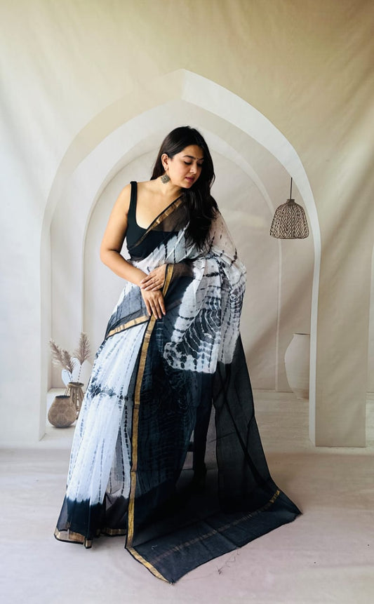 Handmade Kota Doria Saree in Light and Breathable Fabric
