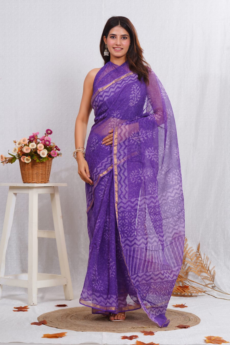 Best bagru print kota doria saree