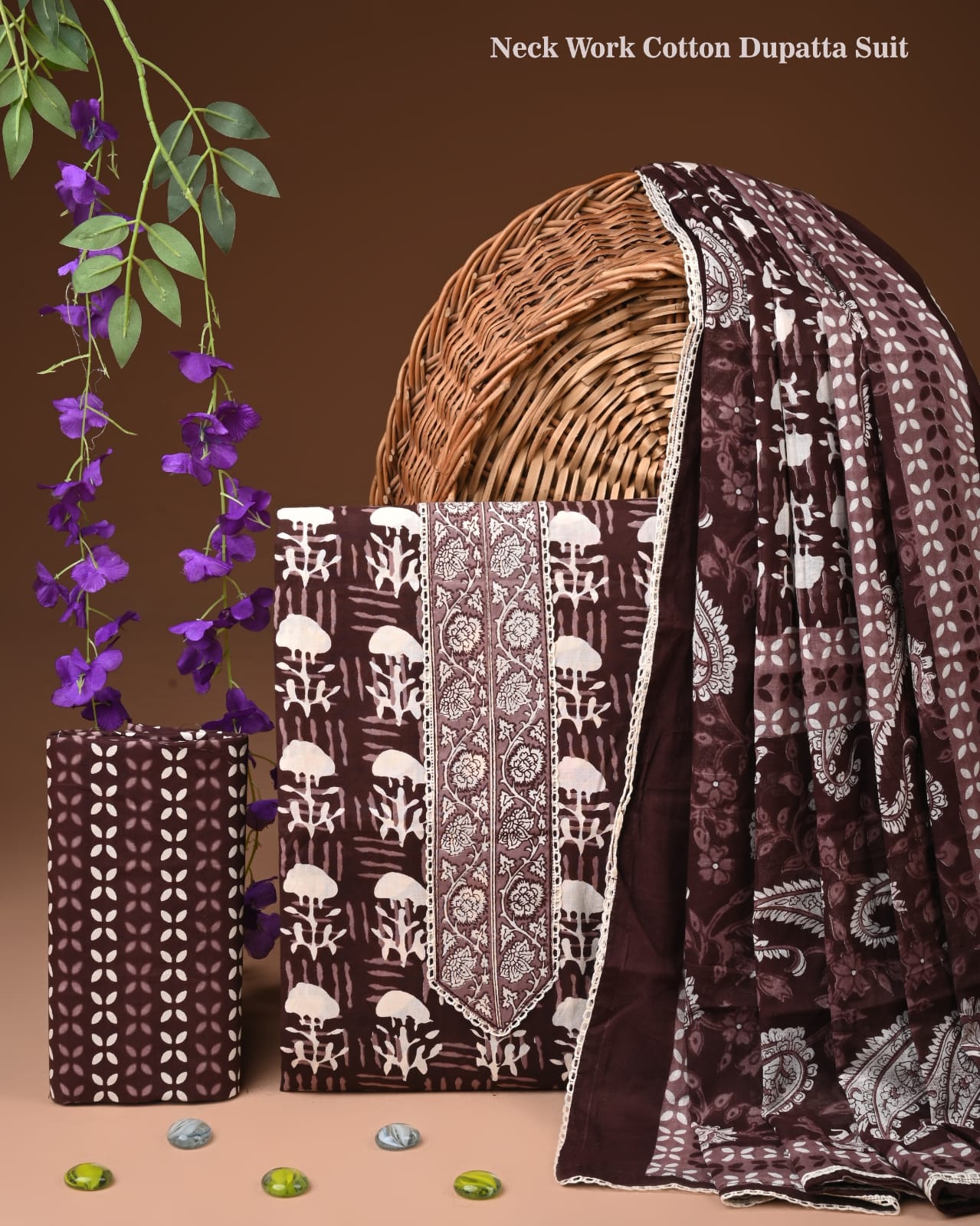 Festive Cotton Suit with Gota Patti Detailing