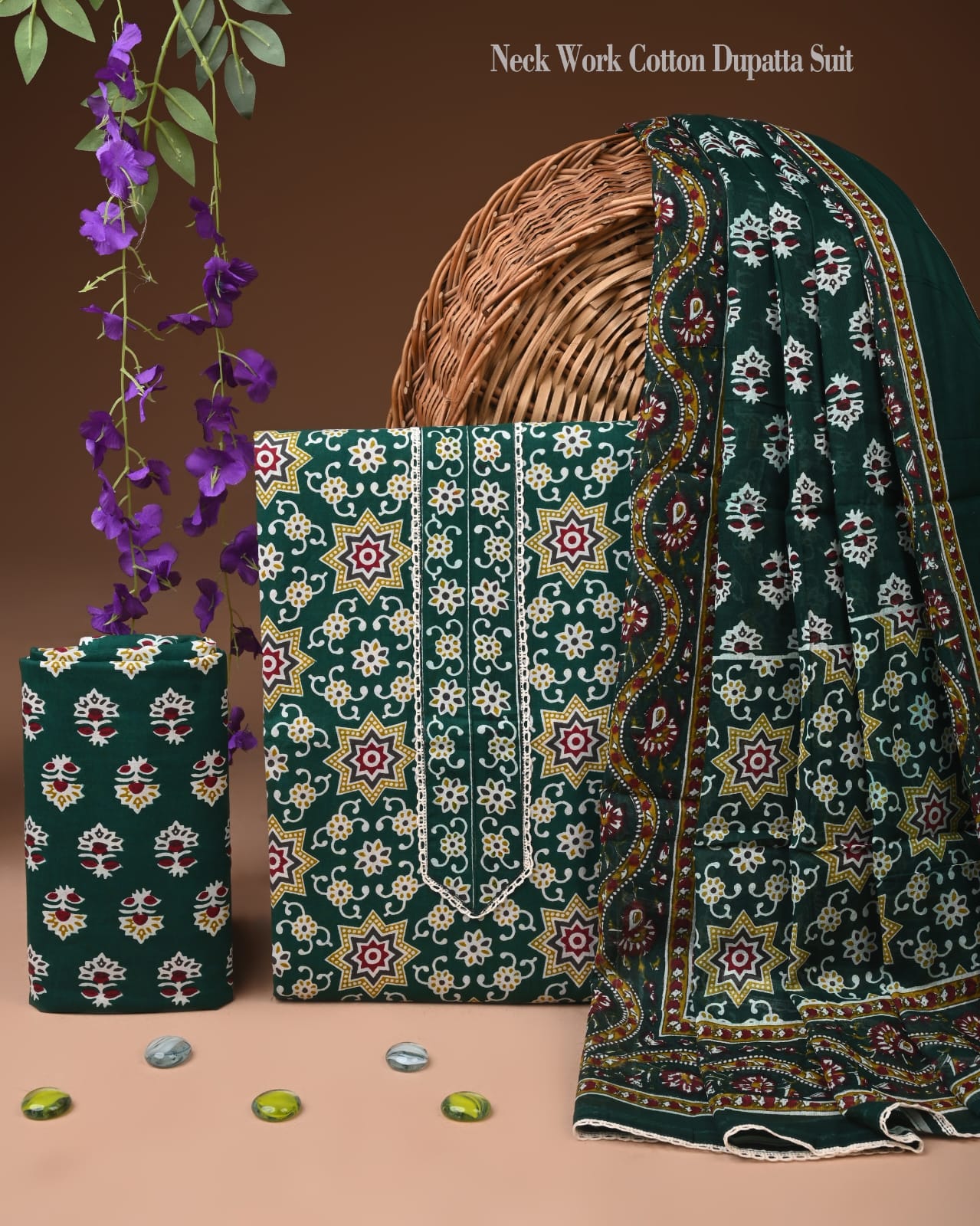 Classic Cotton Suit with Gota Patti & Zari Touch