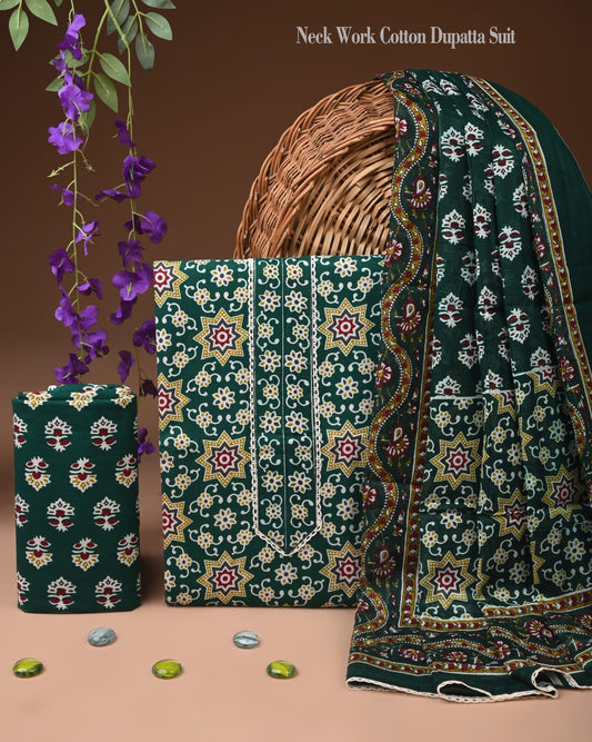 Classic Cotton Suit with Gota Patti & Zari Touch