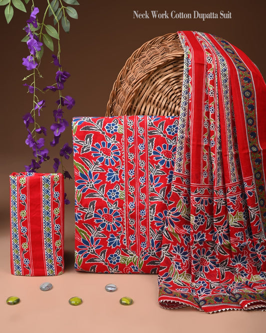 Ethnic Wear Cotton Suit with Gota Patti Design
