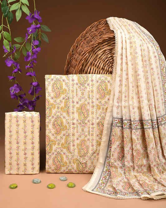 Traditional Look Cotton Suit with Gota Detailing