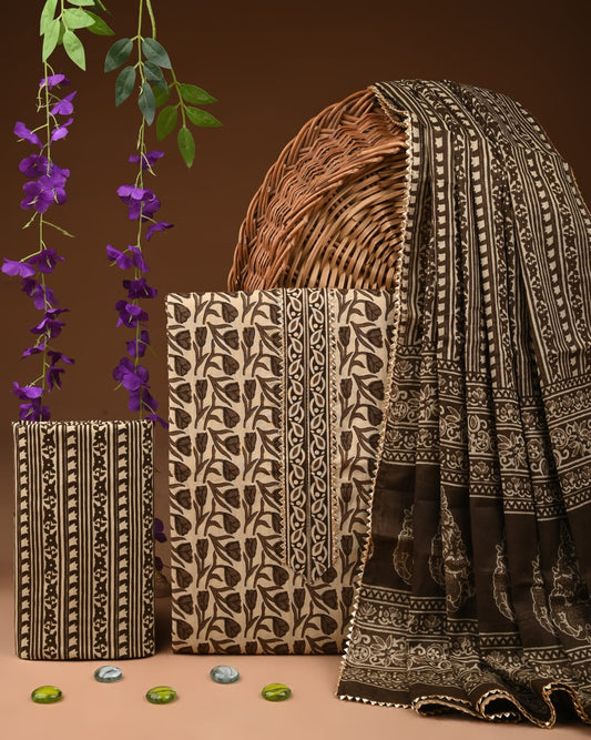 Exclusive Festive Cotton Suit with Gota Patti