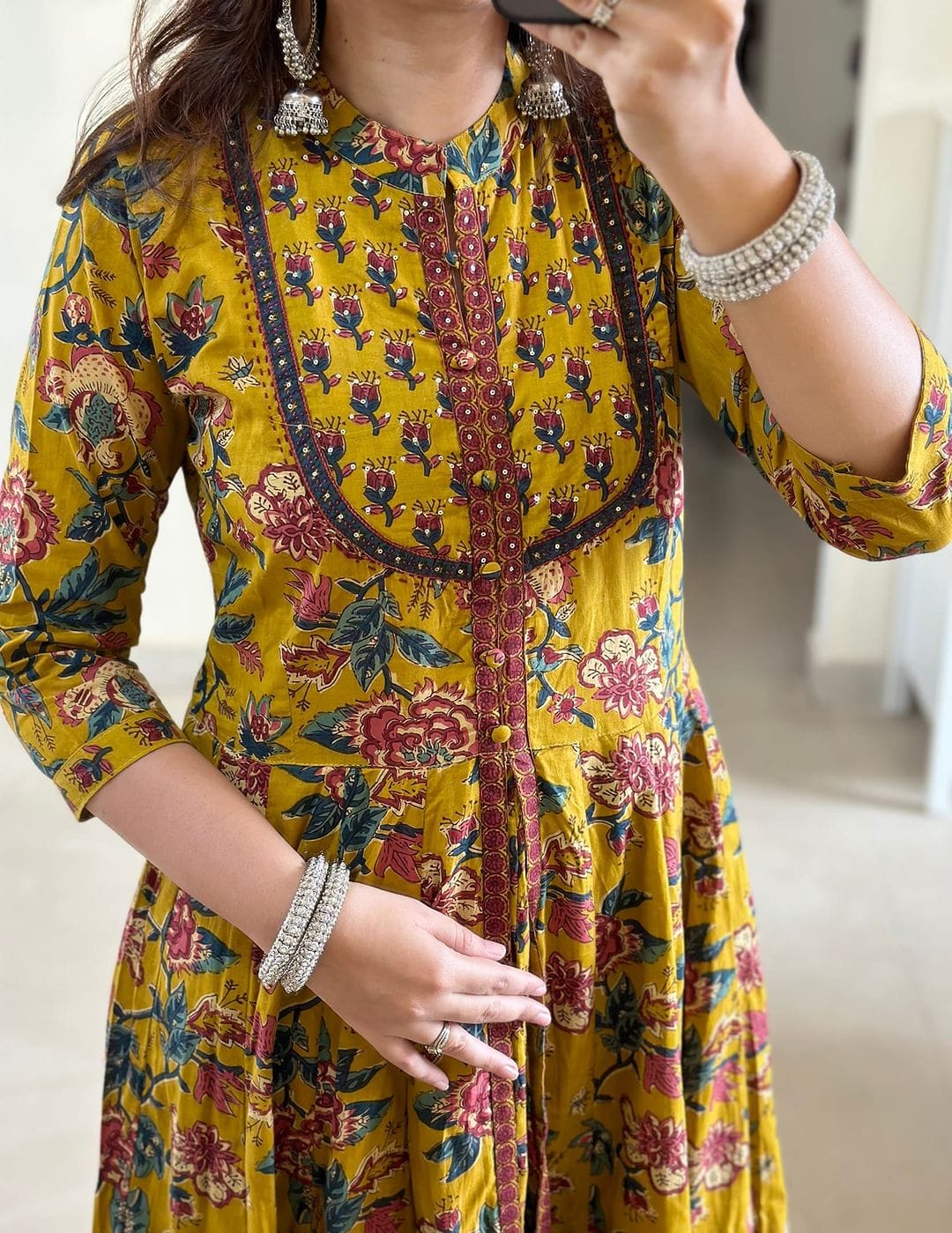 Premium Cotton Kurta Pant Set with Full Embroidery