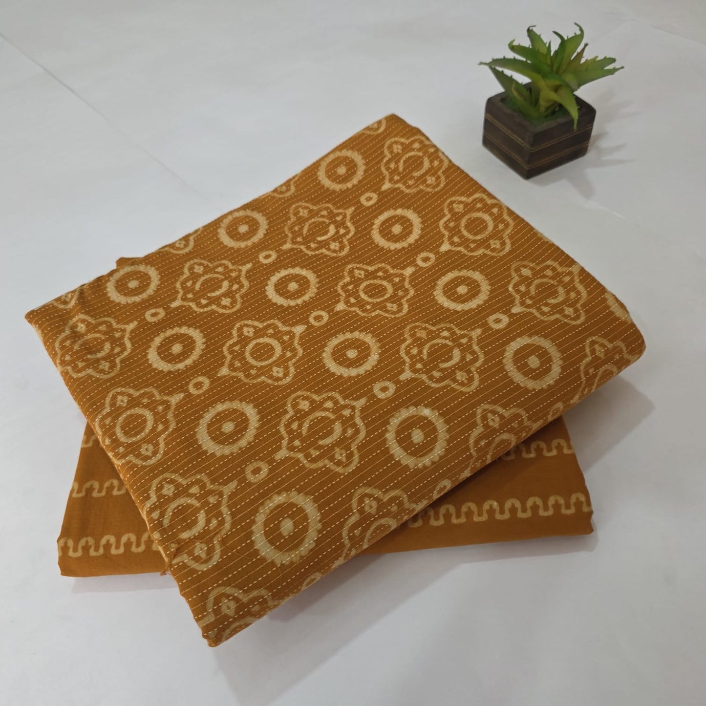 Bagru Print Cotton Kurta Pajama Set for Ladies