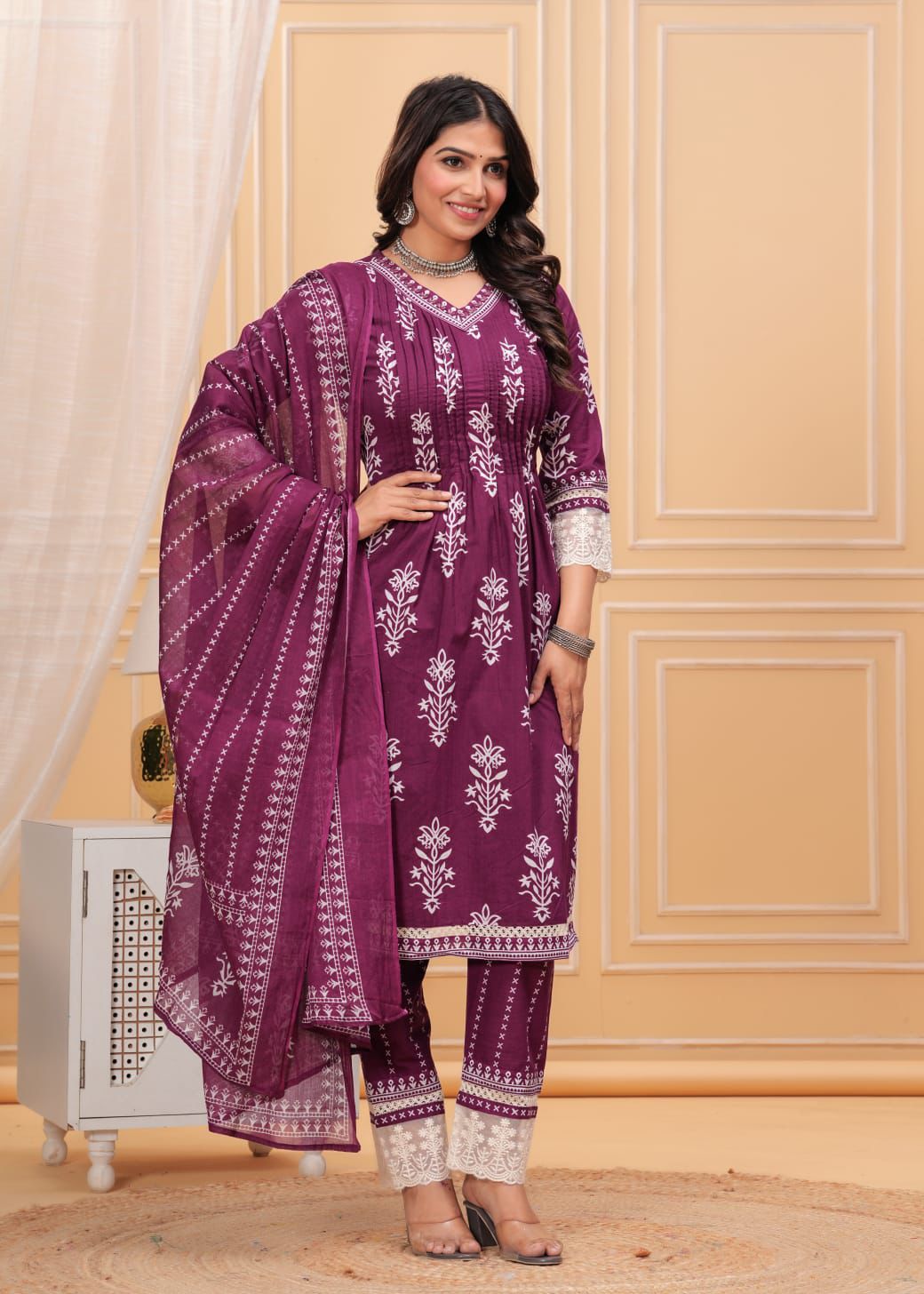 Jaipur Print Cotton Suit Set – Elegant & Comfortable