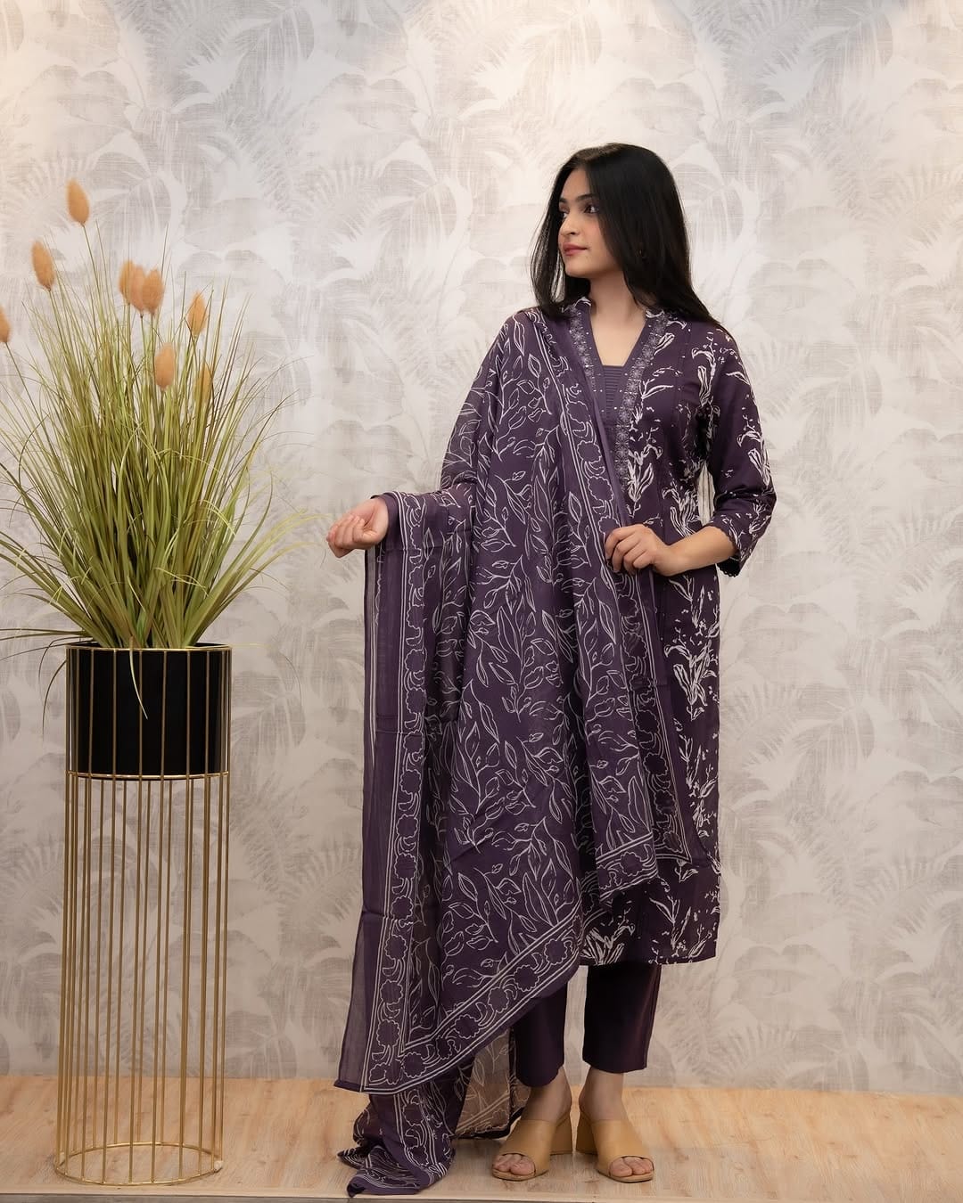 Jaipur Print Daily Wear Cotton Kurti Pant Set