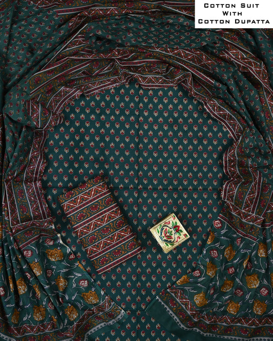 Soft Cotton Suit Set with Cotton Dupatta