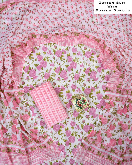 Premium Cotton Suit Set with Dupatta