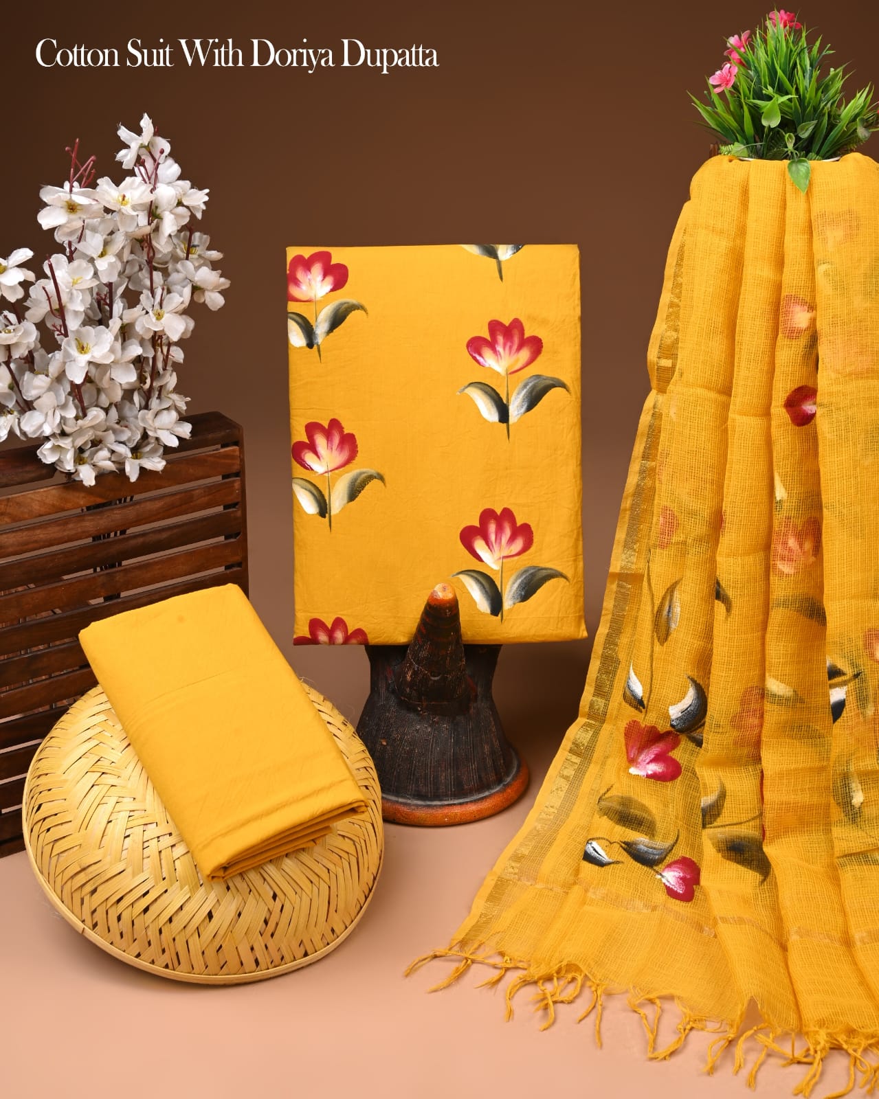 Cotton Unstitched Dress Material Online