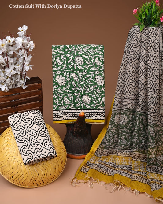 Unstitched Cotton Suit Set