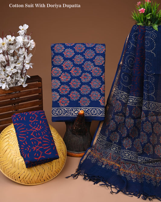 Cotton Dress Material with Dupatta