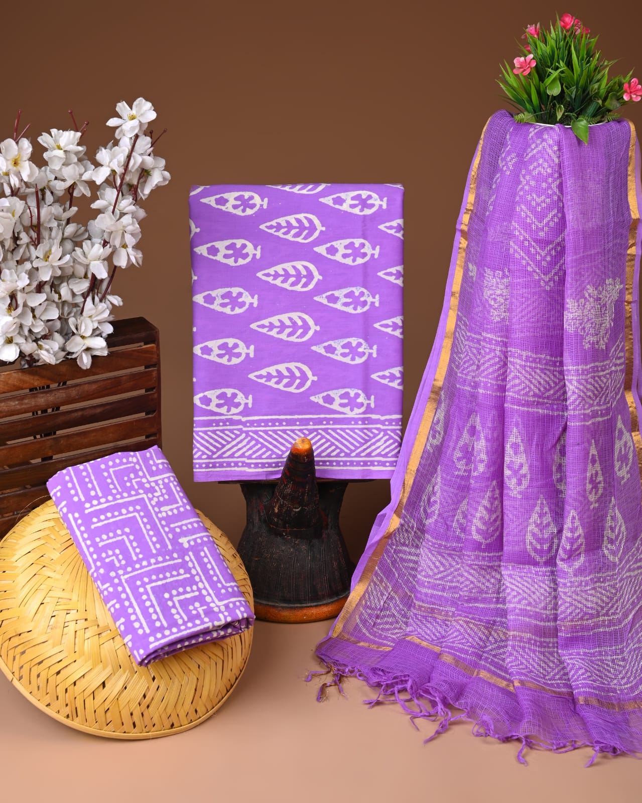 Cotton Suit with Dupatta