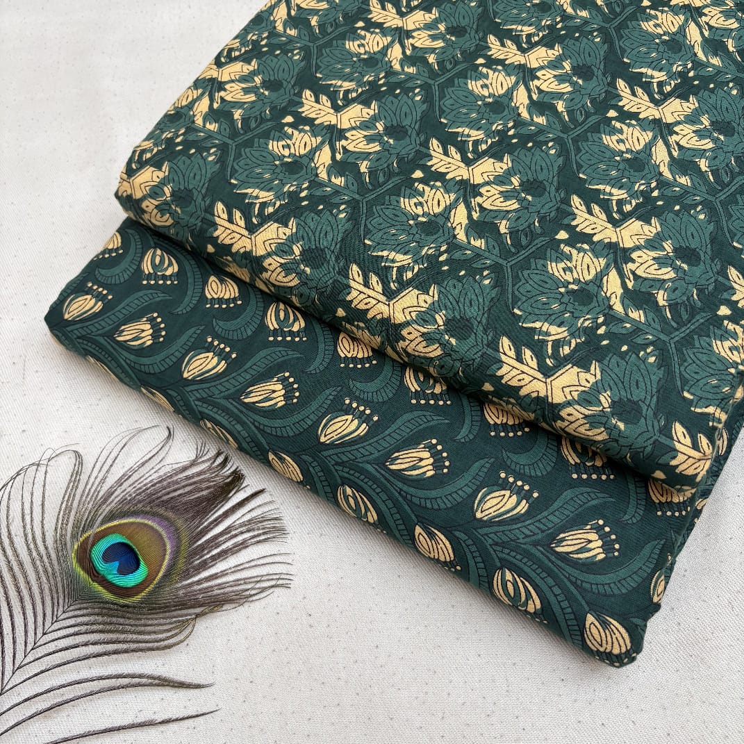 Jaipuri Print Cotton Kurta Pajama Set