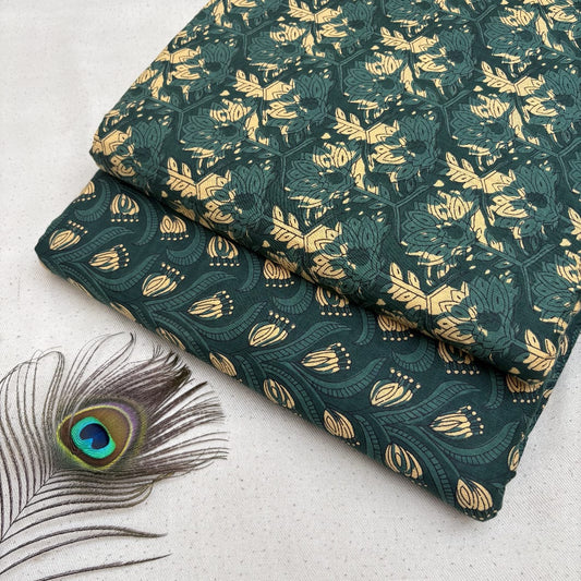 Jaipuri Print Cotton Kurta Pajama Set
