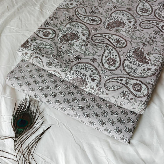 Elegant Black White Block Print Suit
